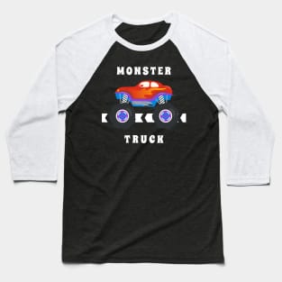 Vector illustration of monster truck with cartoon style. Baseball T-Shirt